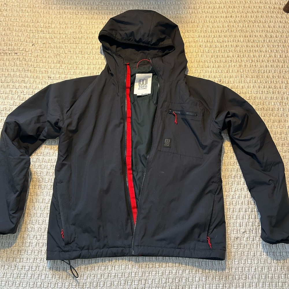 Topo Black Hooded Jacket, women’s M